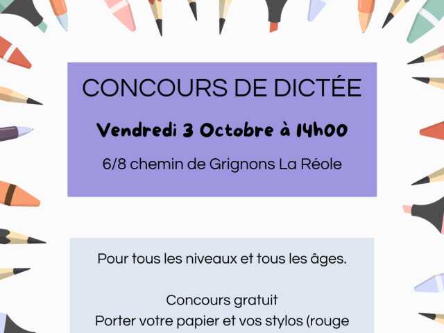 Concours de dictée