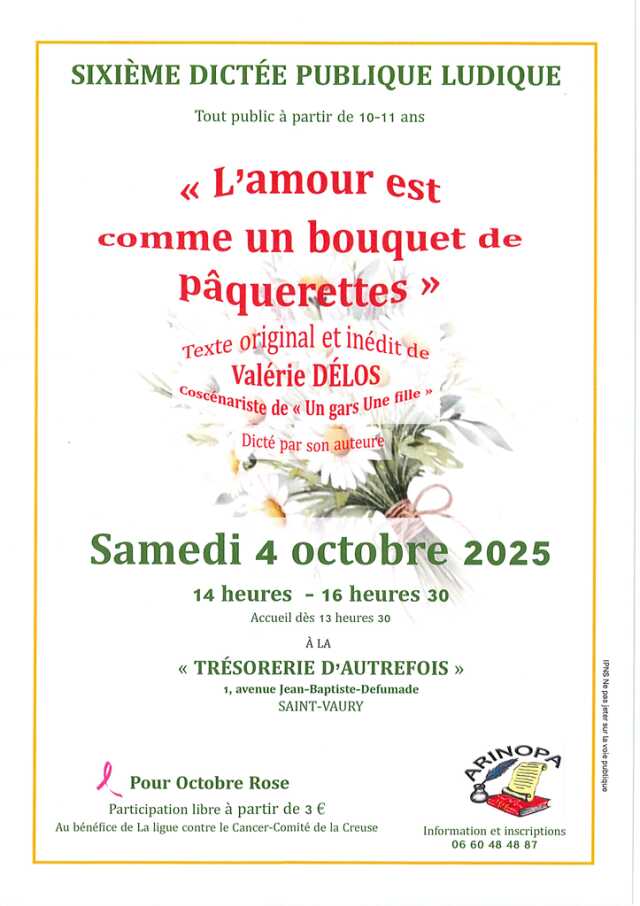 Octobre rose : Dictée