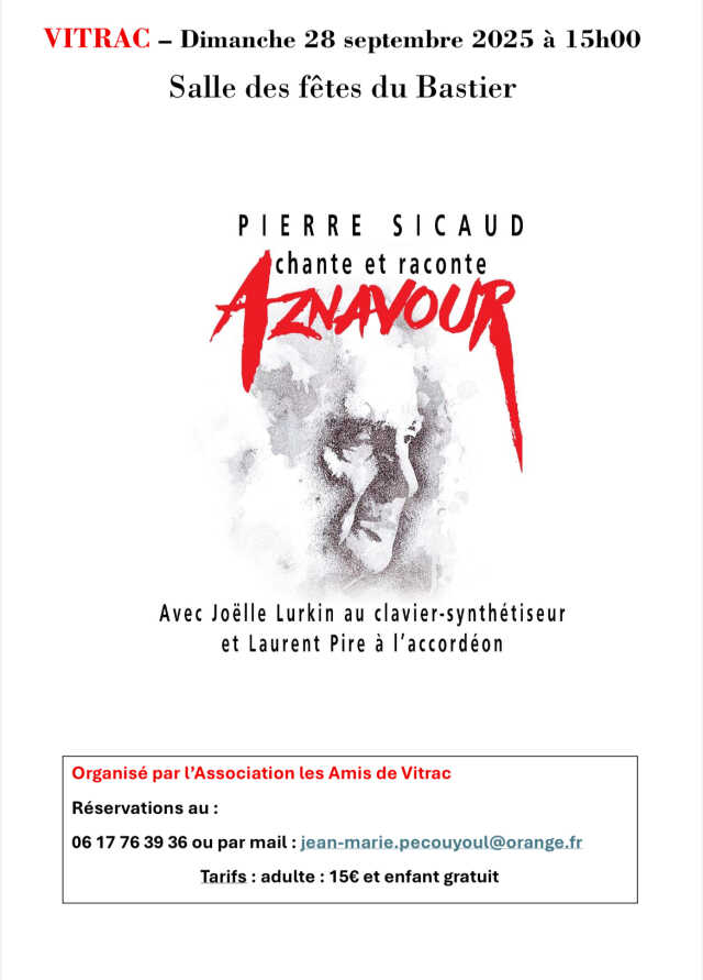 Pierre Sicaud chante et raconte Aznavour