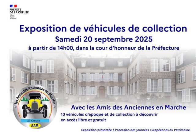 Journées Européennes du Patrimoine : exposition de Véhicules d'Epoque