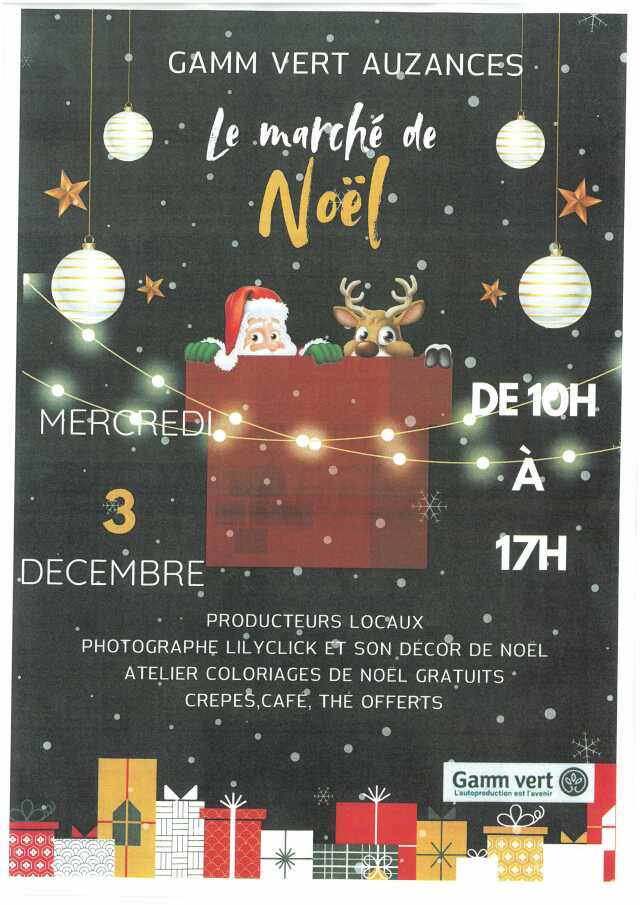 Marché de Noël à Gamm Vert Auzances