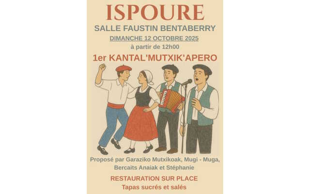 Kantal'Mutxik'Apero : chants, sauts basques et apéro.