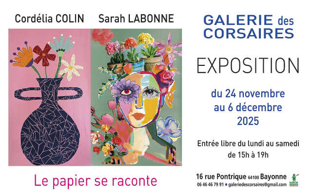 Exposition à la galerie des corsaires : Cordélia Colin & Sarah Labonne