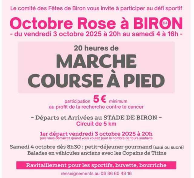 Octobre rose : Défi sportif