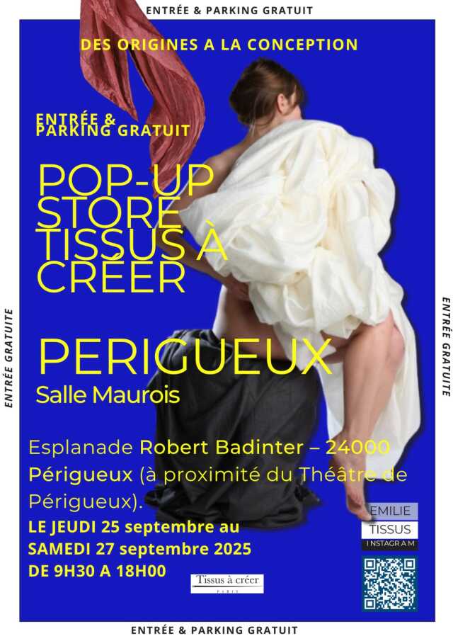 Pop-Up Store à Périgueux – Textile, Savoir-Faire & Echanges Vrais