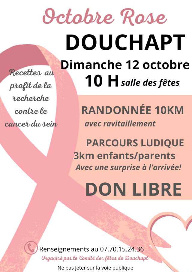 Randonnée & parcours ludique Octobre Rose