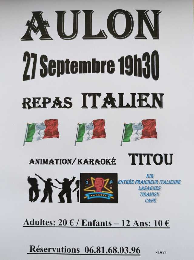 Repas Italien