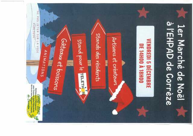 1er marché de Noël à l'EHPAD de Corrèze