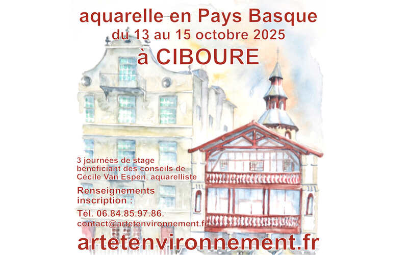 Aquarelle, stage en Pays Basque