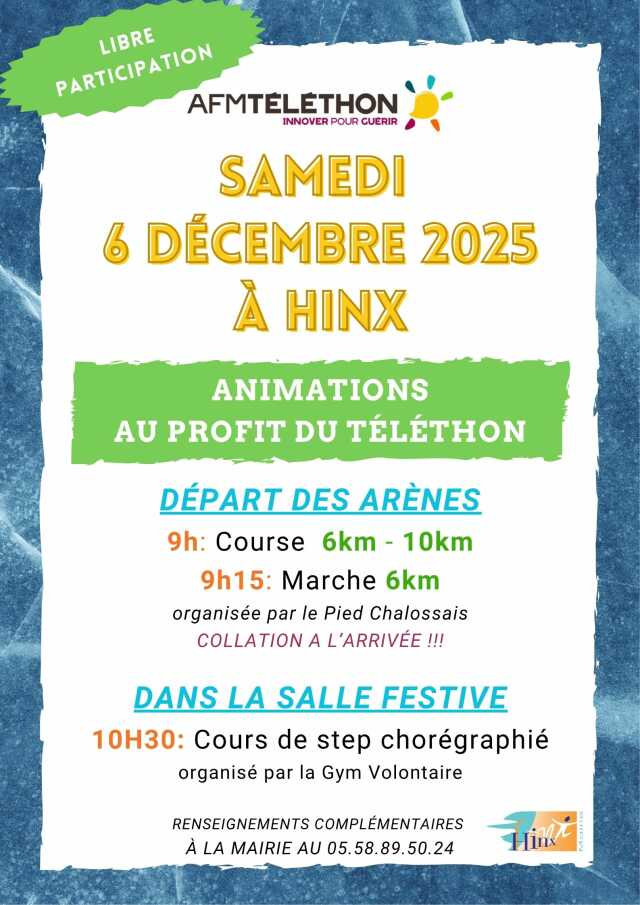 Animations au profit du Téléthon