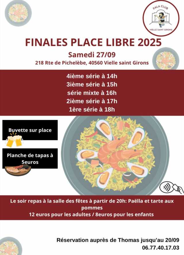 Finales Place Libre Pala