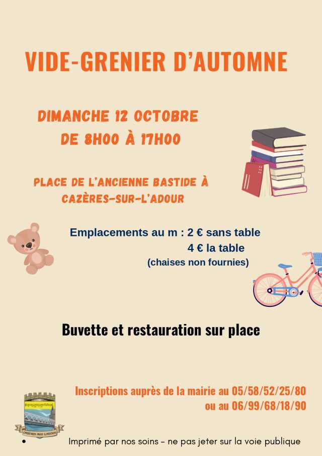 Vide grenier d'automne