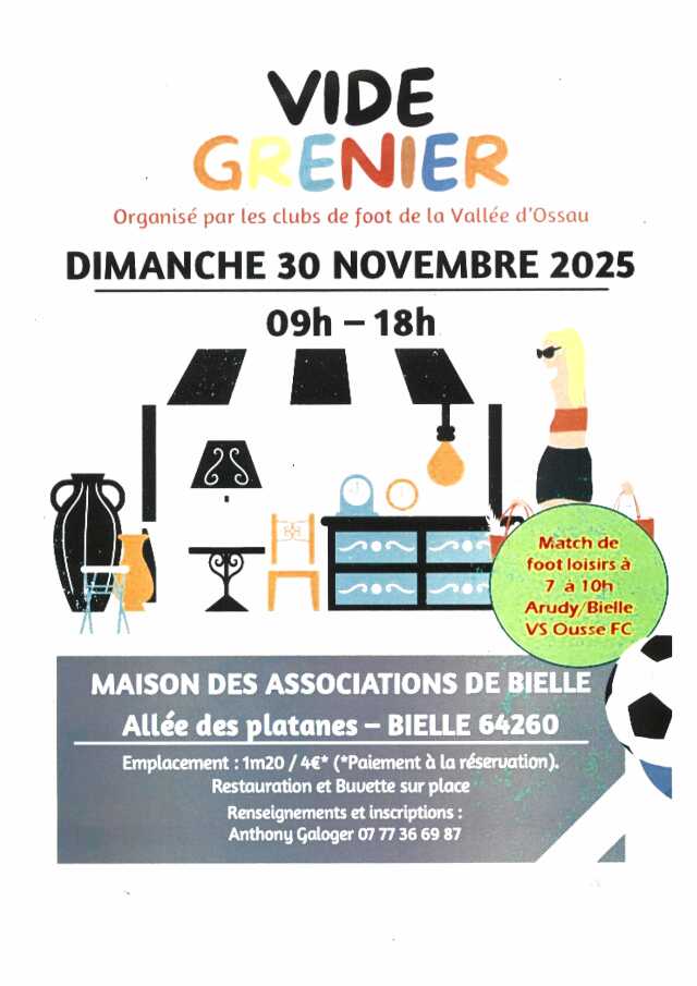 Vide grenier à Bielle