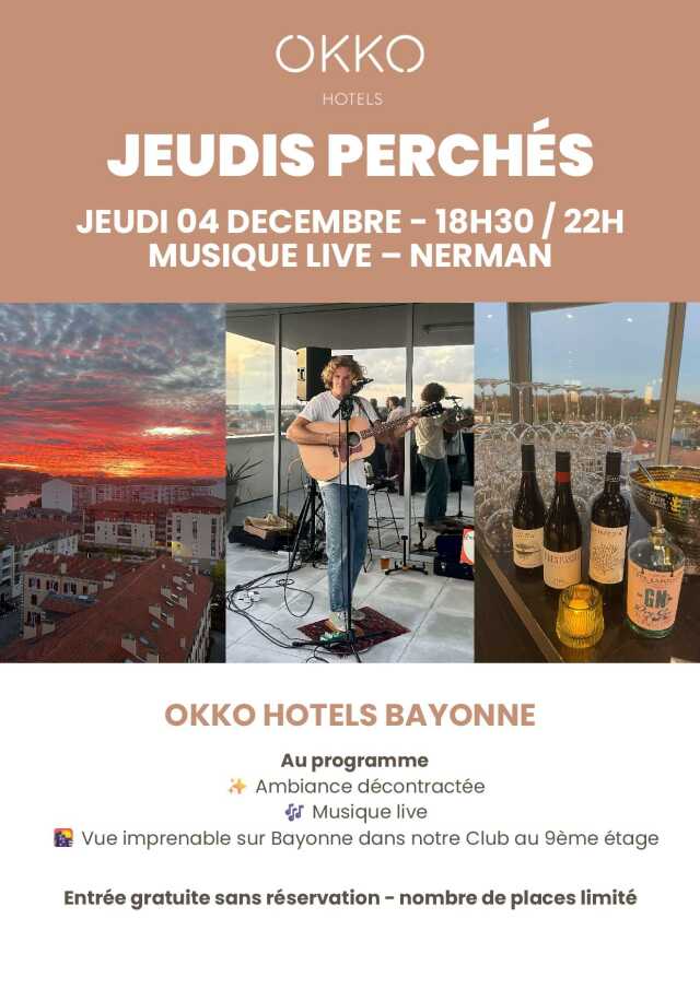 Jeudi Perché au Okko Hotels - Afterwork musique live