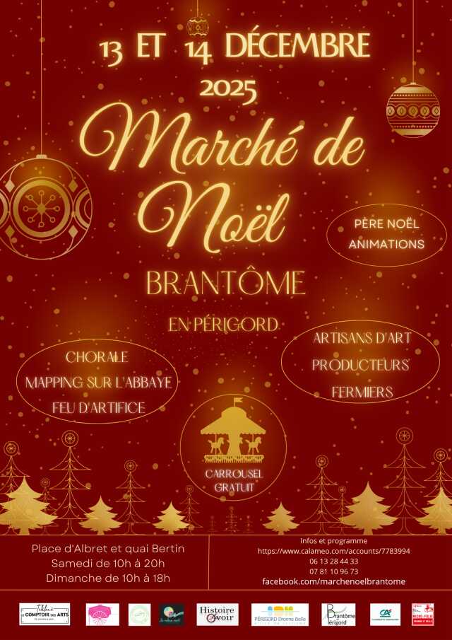 Marché de Noël de Brantôme en périgord