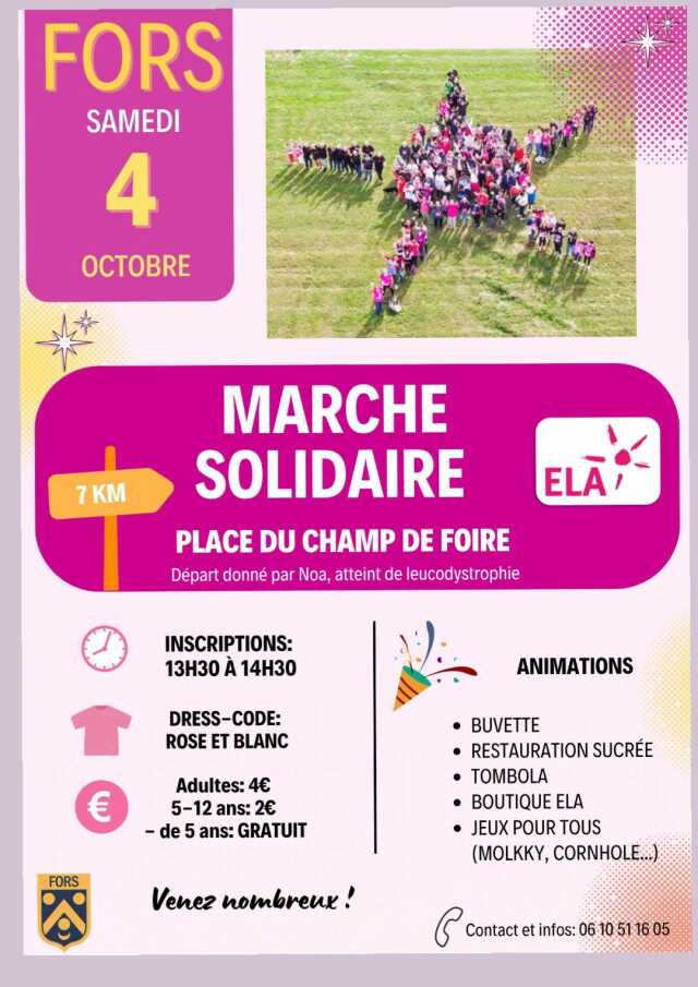 Marche solidaire à Fors