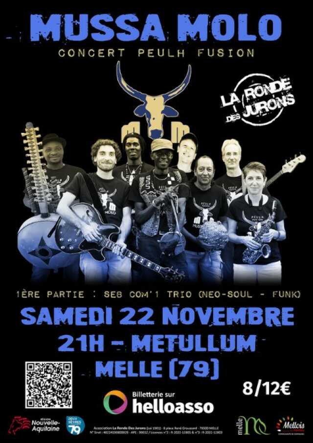 Concert : MUSSA MOLO  + 1ère partie Seb Com'1 Trio