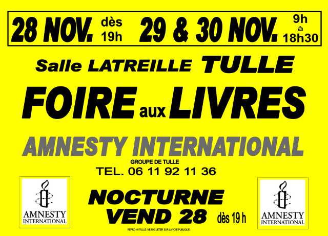 Foire aux livres Amnesty International