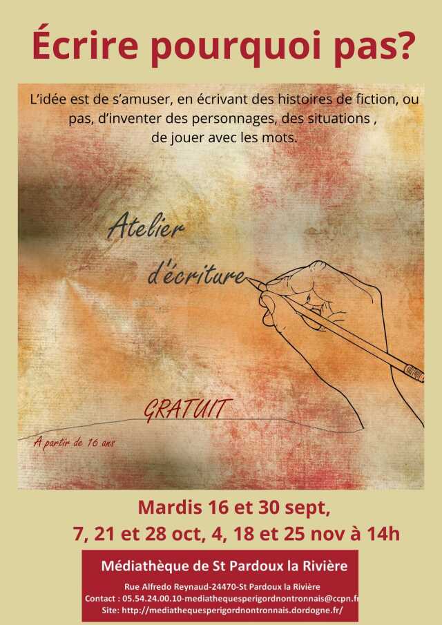 Atelier d'écriture