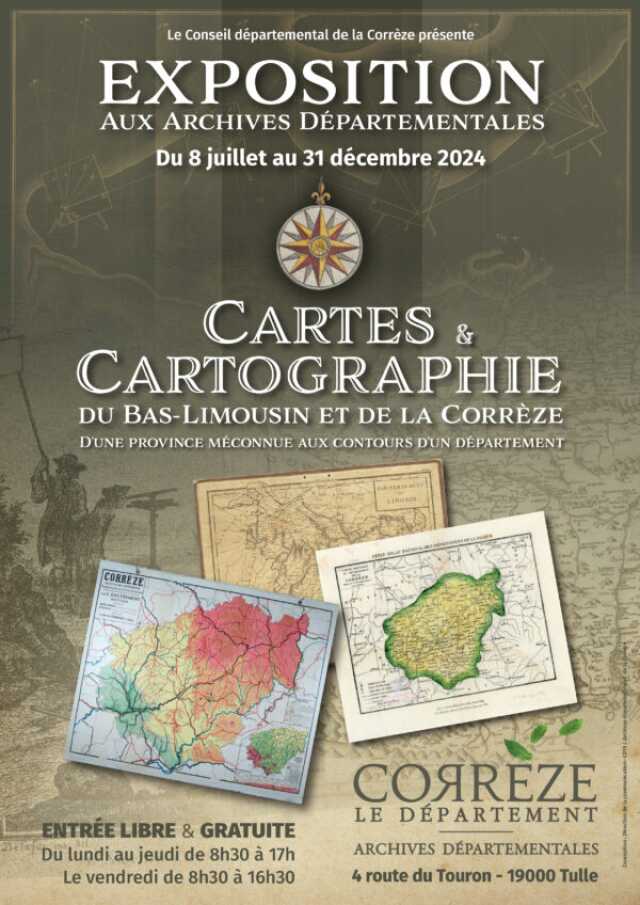 Exposition: Cartes et cartographies du Bas-Limousin et de la Corrèze (Archives municipales)