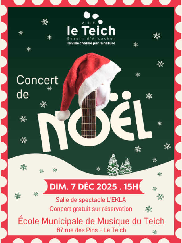 Concert de Noël de l'Ecole Municipale de Musique du Teich.