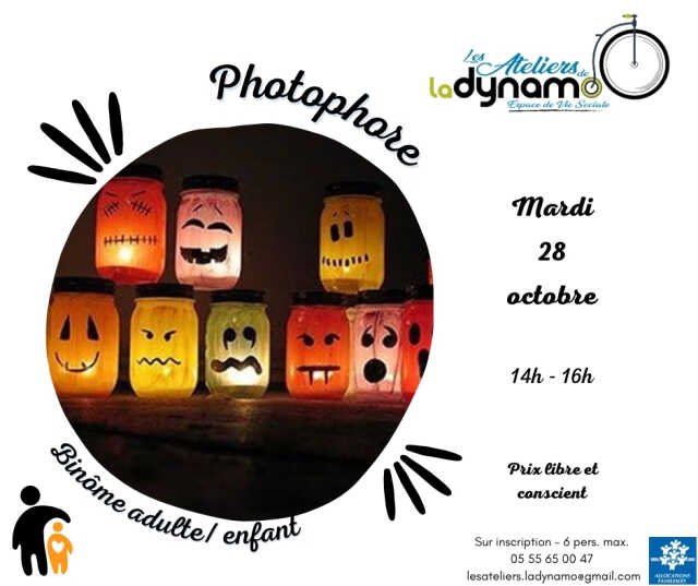 Atelier création phophore d’halloween