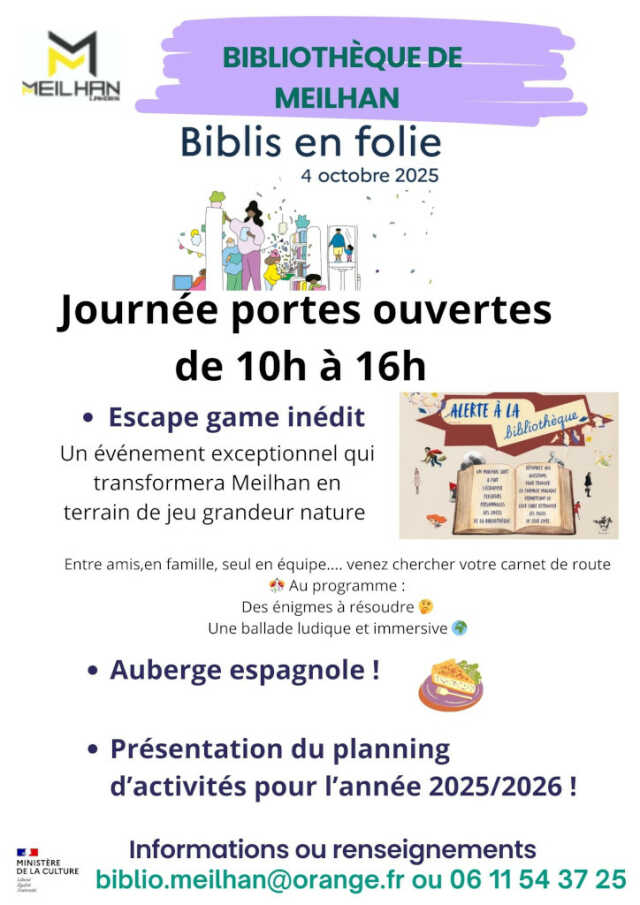 Portes Ouvertes Bibliothèque de Meilhan