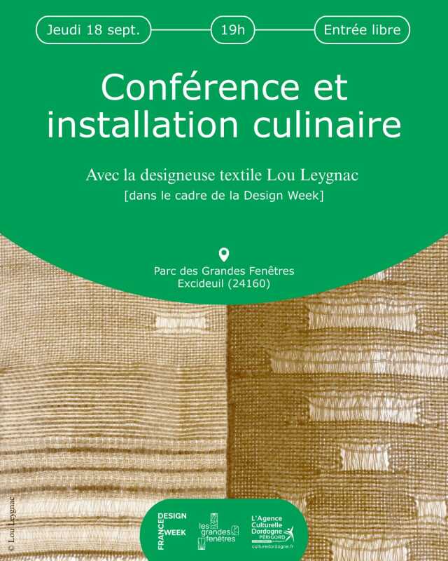 Conférence et installation culinaire