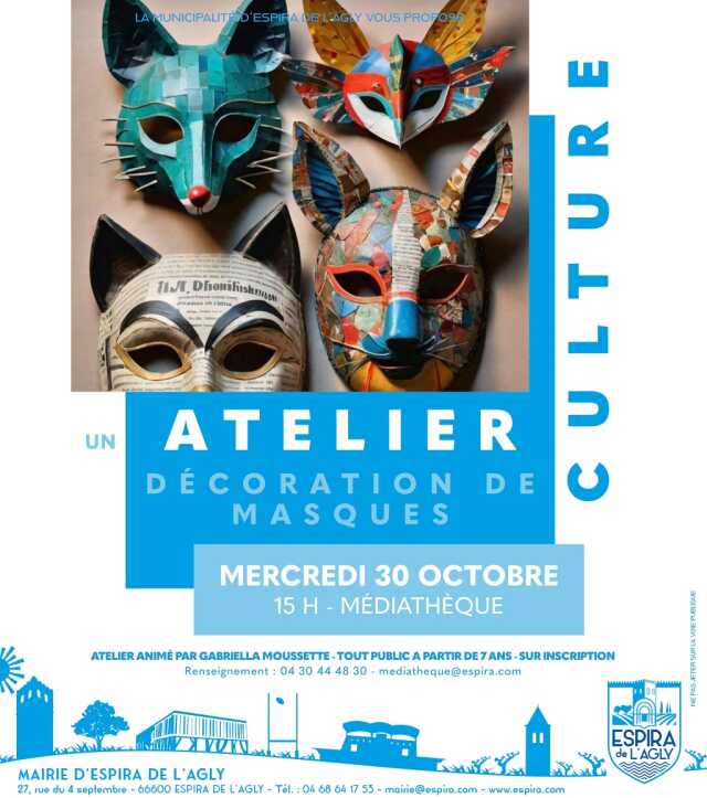 ATELIER DÉCORATION DE MASQUES