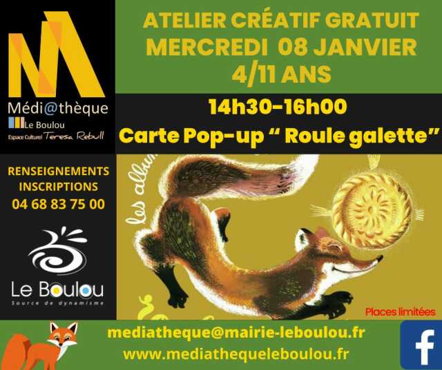 ATELIER CRÉATIF (4-11 ANS) « POP UP ROULE GALETTE »