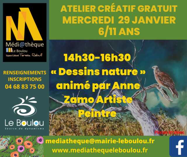 ATELIER CRÉATIF 2 TEMPS « DESSINS NATURE »