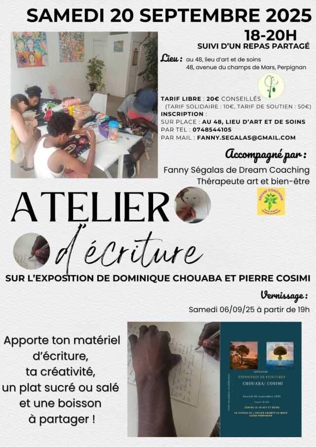 ATELIER D'ÉCRITURE CRÉATIVE -  LE 48