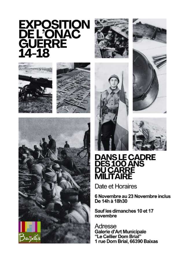 EXPOSITION DE L'ONAC SUR LA GUERRE DE 14/18