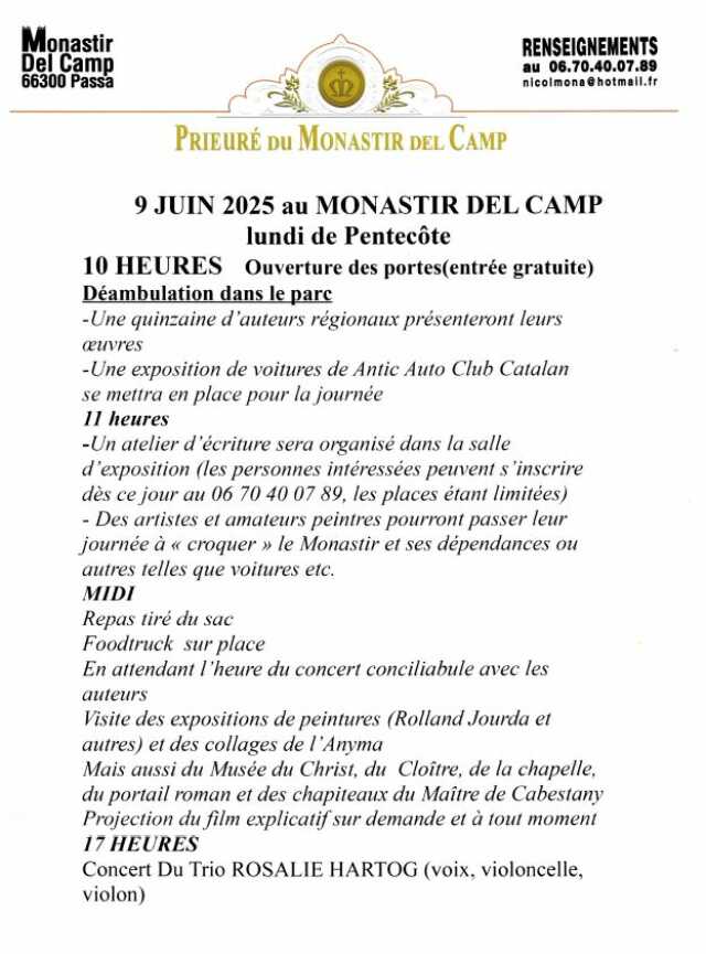 LUNDI DE PENTECOTE AU MONASTIR DEL CAMP