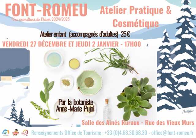 ATELIER PRATIQUE & COSMÉTIQUE - ENFANTS