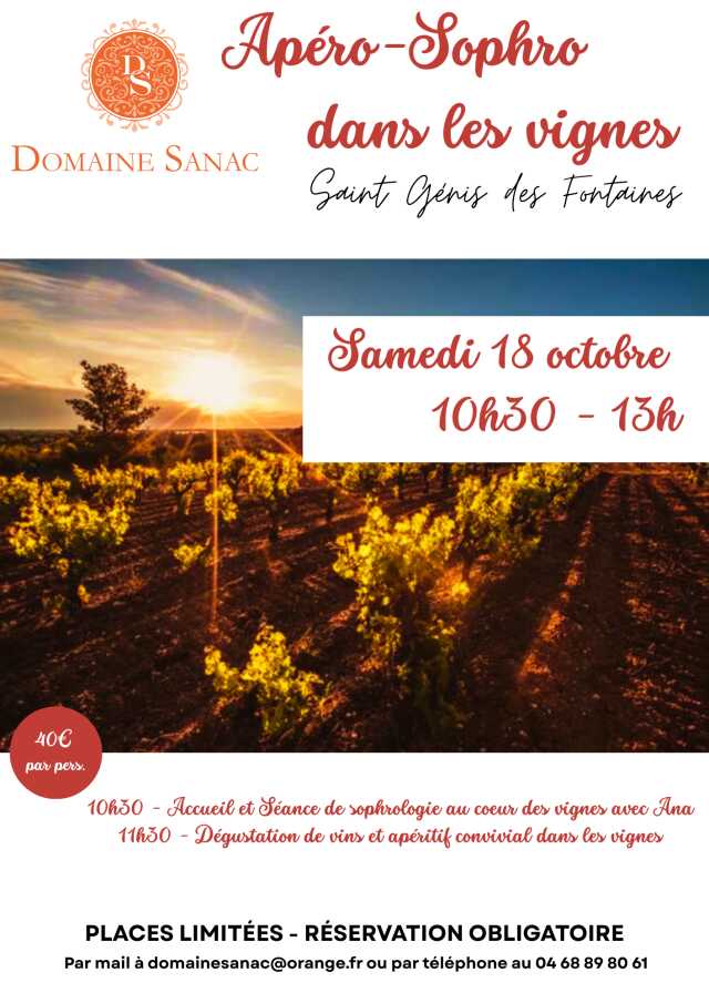 VIGNOBLES EN SCENE - APERO-SOPHRO AU CŒUR DES VIGNES DU DOMAINE SANAC