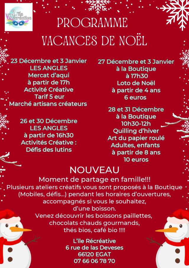 LOTO DE NOEL - L'ILE RÉCRÉATIVE EGAT