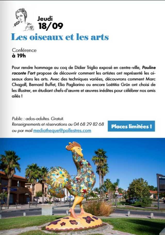 CYCLE DE CONFÉRENCES: LES OISEAUX ET LES ARTS