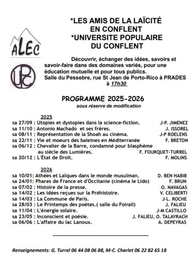 CONFÉRENCE ALEC/ UPC