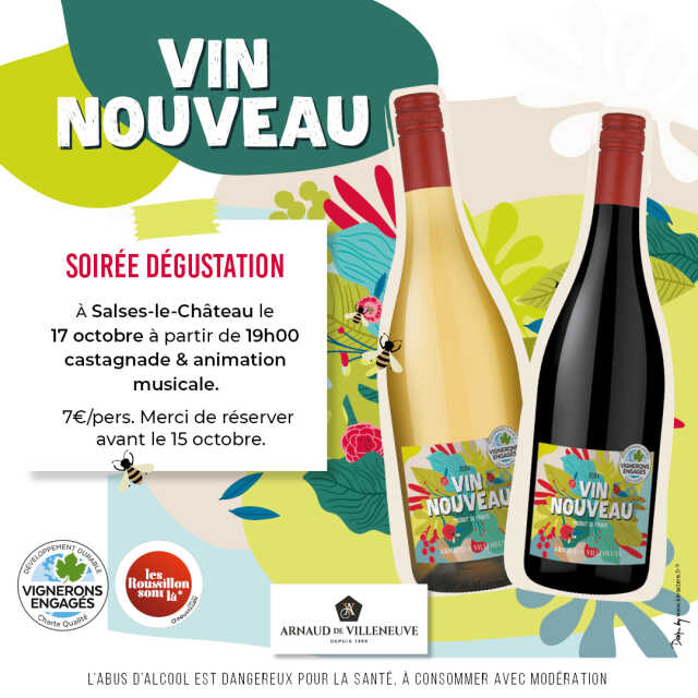 SOIREE VINS NOUVEAUX 2024 CHEZ ARNAUD DE VILLENEUVE