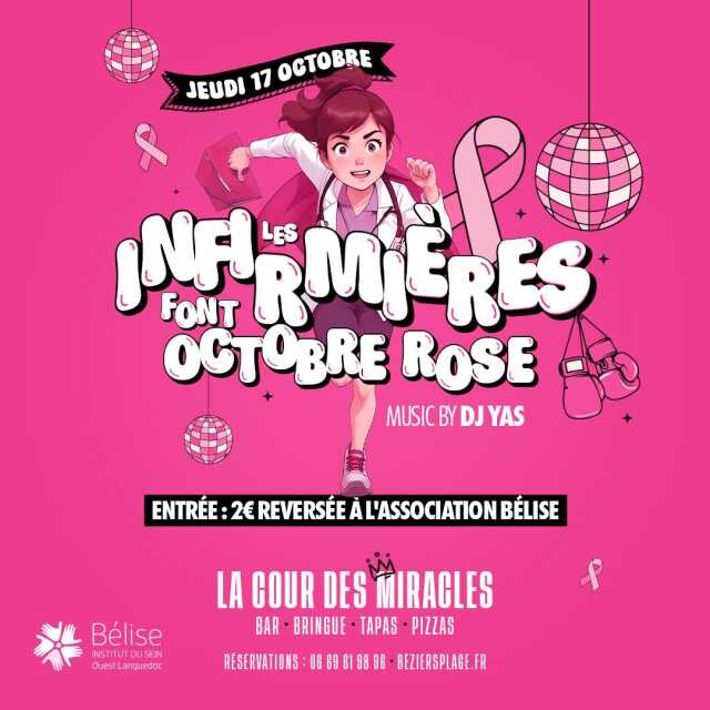 LES INFIRMIÈRES FONT OCTOBRE ROSE À LA COUR DES MIRACLES