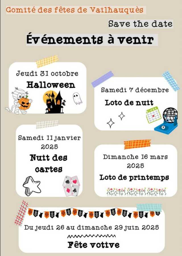 EVÉNEMENTS À VENIR À VAILHAUQUÈS