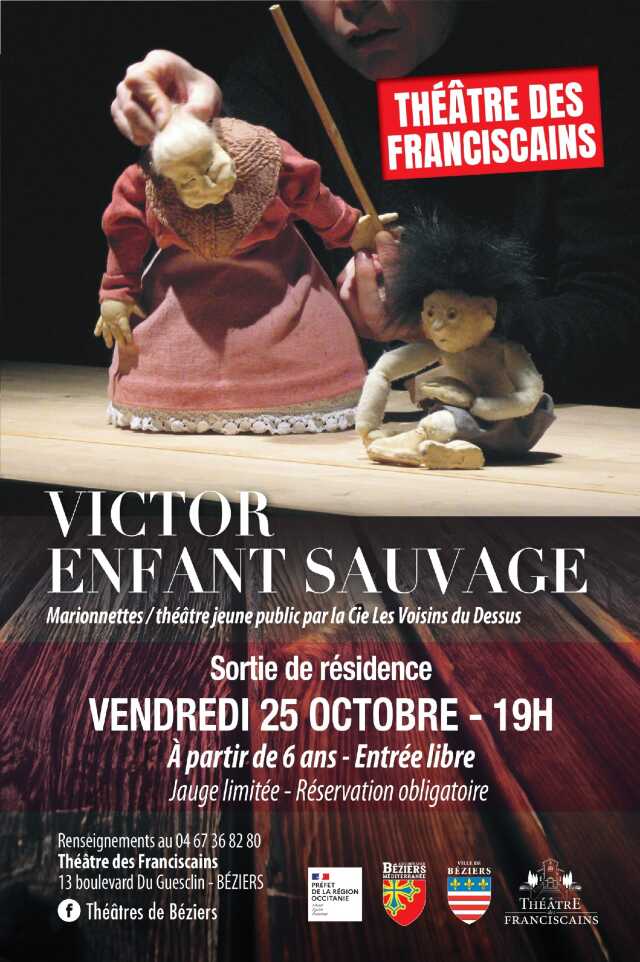 SPECTACLE MARIONNETTES- VICTOR, L'ENFANT SAUVAGE- CIE LES VOISINS DU DESSUS