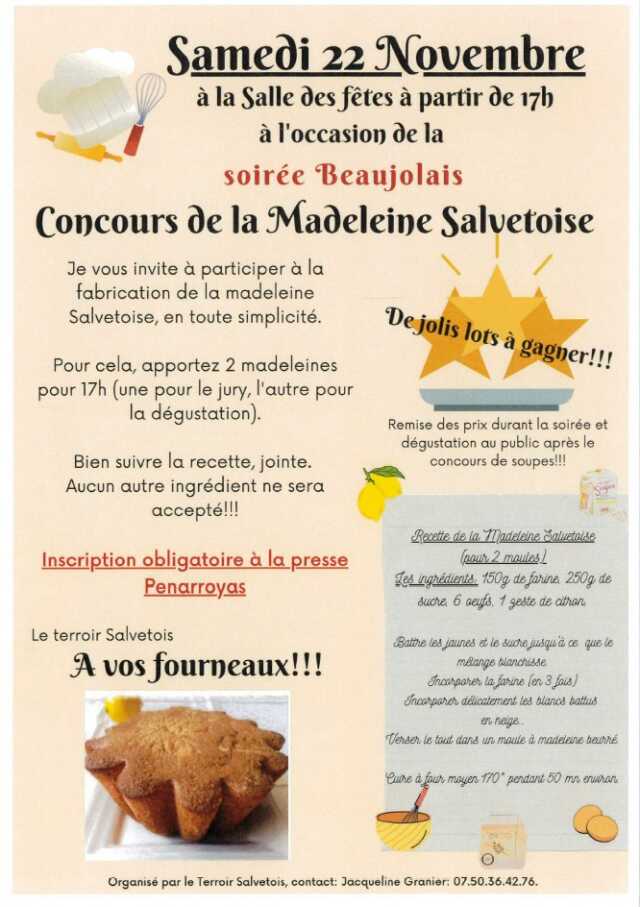 CONCOURS DE MADELEINE SALVETOISE