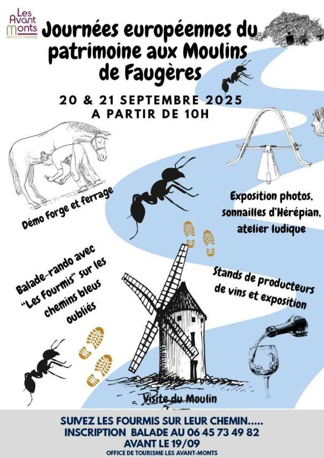 JOURNÉES EUROPÉENNES DU PATRIMOINE AUX MOULINS DE FAUGÈRES