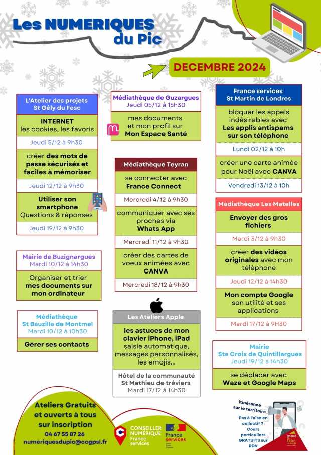 LES NUMÉRIQUES DU PIC - DÉCEMBRE