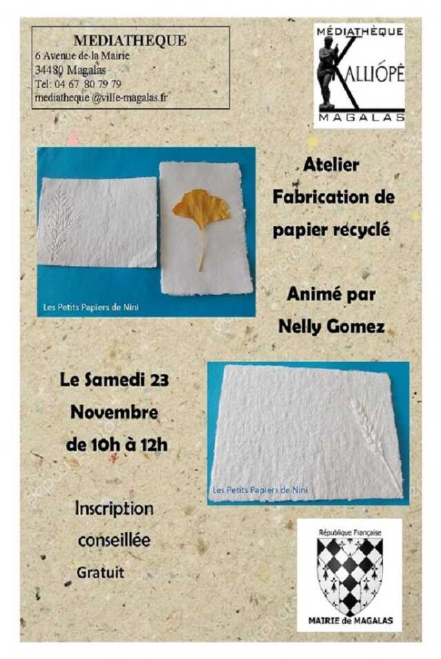 ATELIER FABRICATION DE PAPIER RECYCLÉ