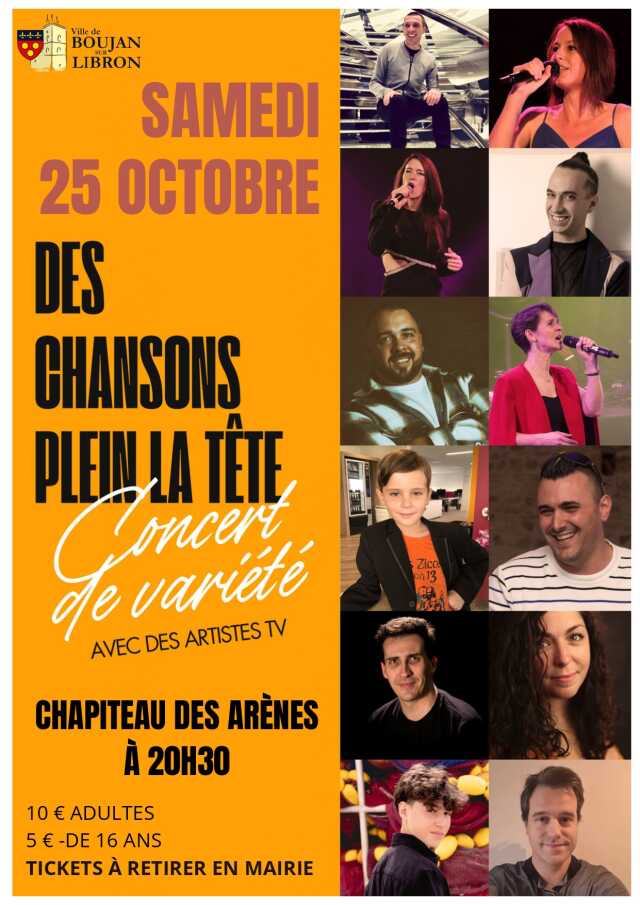 CONCERT DES CHANSONS PLEIN LA TETE
