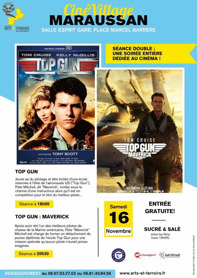 CINEMA ET PETITE RESTAURATION - SOIREE TOP GUN - TOM CRUISE TOUTE LA SOIRÉE