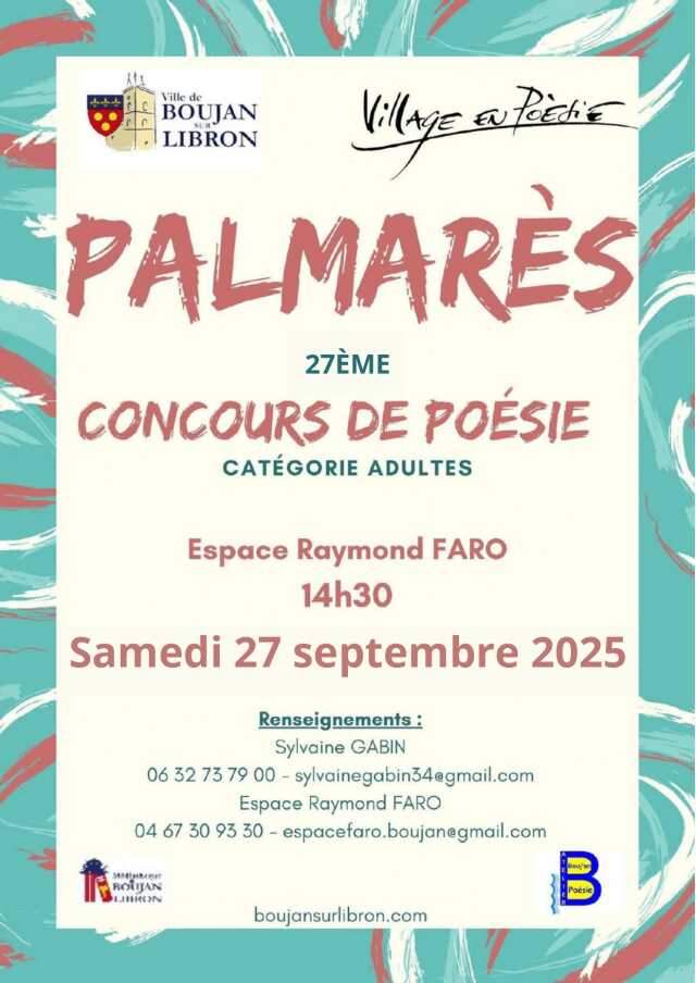 PALMARES DE LA POESIE